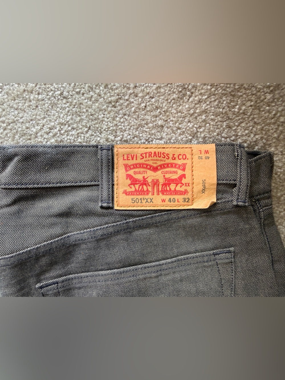 Levi's Men’s Black Straight Jeans with Leather Patch